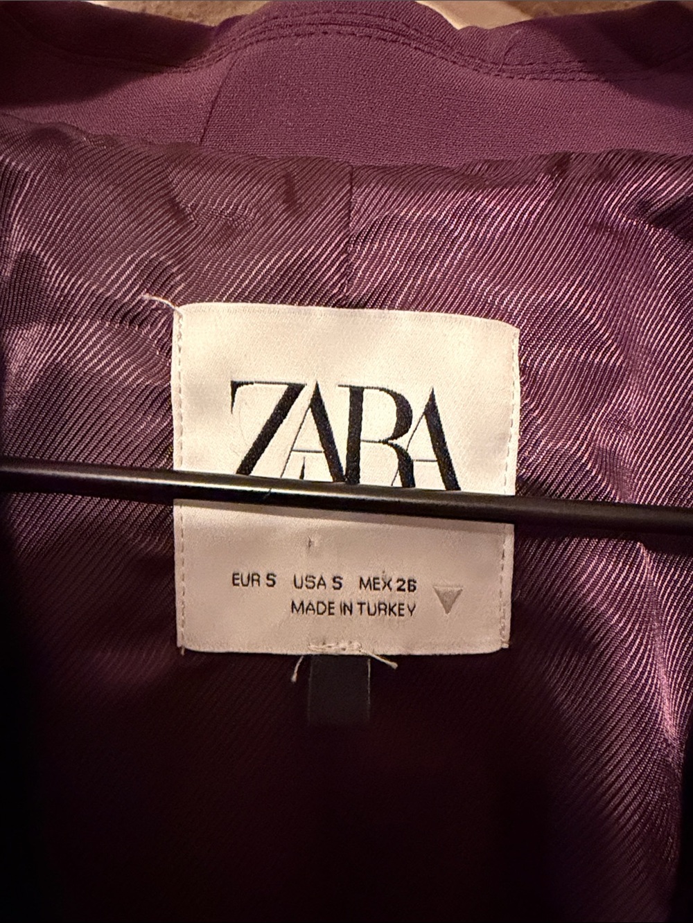 Zara purple blogger fav masculine double breasted blazer Size Small - Picture 4 of 6